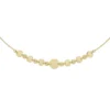 Collier Halskette Rundankerkette mit Plättchen 925 Silber vergoldet glänzend 42-45cm