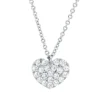 Collier Herz aus 750 Gold Weißgold 21 Brillanten 0,2ct TW-SI L:42cm