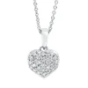 Collier Herz aus 750 Gold Weißgold 29 Brillanten 0,17ct TW-SI L:45cm