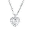 Collier Herz aus 750 Gold Weißgold 12 Brillanten 0,07ct TW-SI L:42cm