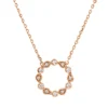 Collier Kreis aus 750 Gold Rotgold 12 Brillanten 0,09ct TW-SI L:47cm