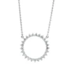 Collier Kreis aus 750 Gold Weißgold 25 Brillanten 0,43ct TW-SI L:45,7cm