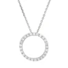 Collier Kreis aus 750 Gold Weißgold 25 Brillanten 0,15ct TW-SI L:45cm