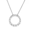 Collier Kreis aus 750 Gold Weißgold 18 Diamanten 0,49ct TW-SI L:45cm