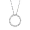 Collier Kreis aus 750 Gold Weißgold 21 Brillanten 0,58ct TW-VSI L:45cm