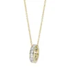 Collier mit Ring aus 750 Gold Gelbgold 25 Diamanten 0,69ct TW-SI L:45cm