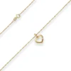 Collier mit Zirkonia Singapurkette Goldkette Herz aus 375 Gold Gelbgold 45cm