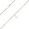 Collier Panzerkette Goldkette Kreuz Halskette aus 375 Gold Gelbgold 42cm