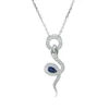 Collier Schlange 750 Weißgold 3 Tsavorithe 0,36ct grün 45 Brillanten 0,29ct F-VSI