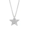Collier Stern aus 750 Gold Weißgold 31 Brillanten 0,12ct TW-SI L:45,7cm