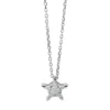 Collier Stern aus 750 Weißgold 5 Diamanten Fanatsy-Schliff 0,26ct F-vsi/si L:42cm
