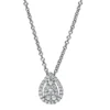 Collier Tropfen aus 750 Gold Weißgold 31 Diamanten 0,24ct TW-SI L:45cm