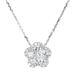 Collier 750 Weißgold 6 Brillanten 1,2ct TW-SI 25 Brillanten 0,3ct TW-SI L:43,2cm