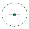 Collier 750 Weißgold 19 Tsavorithe 9,17ct grün 180 Brillanten 3,29ct TW-VSI/SI