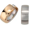 Creole Creolen 5,1mm aus 585 Gold Weißgold Rotgold mattiert Ohrschmuck für Damen