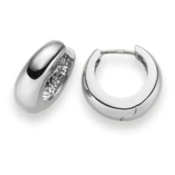 Creole Creolen 13,5x5,5mm 585 Gold Weißgold Ohrringe Ohrschmuck rund
