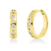 Creolen aus 750 Gold Gelbgold 14 Brillanten 0,21ct TW-PI 14,2x3,4mm Zarge