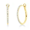 Creolen aus 750 Gold Gelbgold 30 Brillanten 0,76ct TW-SI 25,2x2mm