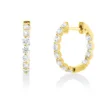 Creolen aus 750 Gold Gelbgold 24 Brillanten 1,02ct TW-SI 15,9x4,4mm