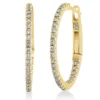 Creolen aus 750 Gold Gelbgold 60 Brillanten 0,42ct W-SI 19,8x1,4mm