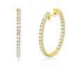 Creolen aus 750 Gold Gelbgold 62 Brillanten 2,12ct TW-VSI/SI 30,7x2,3mm