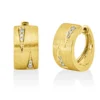 Creolen aus 585 Gold Gelbgold 12 Brillanten 0,05ct TTLB-SI 12,3x6mm
