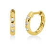 Creolen aus 750 Gold Gelbgold 6 Brillanten 0,09ct TW-SI 12,2x2,1mm