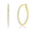Creolen aus 750 Gold Gelbgold 66 Brillanten 0,97ct TW-SI 25,6x1,6mm