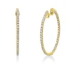 Creolen aus 750 Gold Gelbgold 96 Brillanten 0,55ct TW-SI 23,4x1,2mm