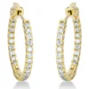 Creolen aus 750 Gold Gelbgold 48 Brillanten 0,66ct TW-SI S:2mm