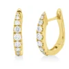 Creolen aus 750 Gold Gelbgold 18 Brillanten 0,4ct I-SI 14,5x2,5mm