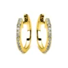 Creolen aus 750 Gold Gelbgold 36 Brillanten 0,19ct TW-SI 15,9x1,4mm
