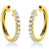 Creolen aus 750 Gold Gelbgold 22 Brillanten 0,89ct TW-SI 20x2,4mm