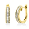 Creolen aus 750 Gold Gelbgold 127 Diamanten 0,79ct TW-SI 17,3x4,5mm