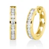 Creolen aus 750 Gold Gelbgold 26 Diamanten 0,82ct TW-SI 18x2,3mm