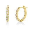 Creolen aus 750 Gold Gelbgold 38 Diamanten 0,3ct TW-VSI/SI 15,4x1,6mm
