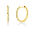 Creolen aus 585 Gold Gelbgold 42 Diamanten 0,05ct TW-PI 13,4x0,8mm