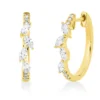 Creolen aus 750 Gold Gelbgold 20 Diamanten 0,68ct TW-SI 20x4mm