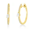 Creolen aus 750 Gold Gelbgold 36 Diamanten 0,3ct TW-SI 19,1x2,9mm