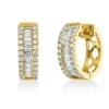 Creolen aus 750 Gold Gelbgold 78 Diamanten 0,91ct TW-VSI 15,7x5mm