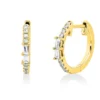 Creolen aus 750 Gold Gelbgold 20 Diamanten 0,18ct 13,6x2mm