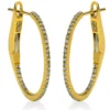 Creolen aus 750 Gold Gelbgold 70 Diamanten 0,14ct TW-SI 19,1x1mm