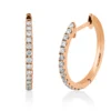 Creolen aus 750 Gold Rotgold 30 Brillanten 0,3ct TW-SI 16,8x1,4mm
