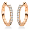 Creolen aus 750 Gold Rotgold 16 Brillanten 0,16ct TW-SI 13,9x1,6mm