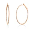 Creolen aus 750 Gold Rotgold 156 Brillanten 0,6ct TW-SI 34,7x1,3mm