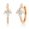 Creolen aus 750 Gold Rotgold 22 Diamanten 0,45ct 17,1x6,3mm