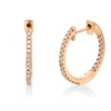 Creolen aus 750 Gold Rotgold 52 Diamanten 0,19ct TW-SI 15x1mm