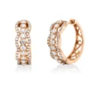 Creolen aus 750 Gold Rotgold 104 Diamanten 1,07ct TW-SI 19,5x6,6mm