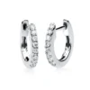 Creolen aus 750 Gold Weißgold 16 Brillanten 0,16ct TW-SI 9,5x1,7mm