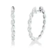Creolen aus 750 Gold Weißgold 36 Brillanten 0,45ct F-VSI 25,2x2,2mm